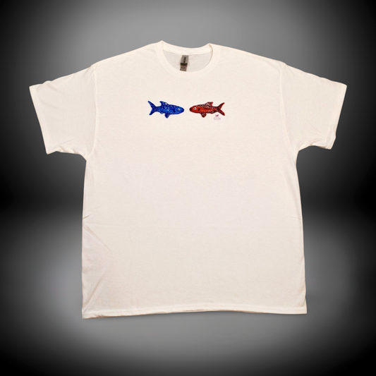 Red and Blue Fish T-Shirt