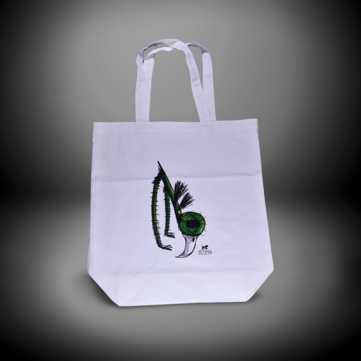 Funky Green Bird Tote