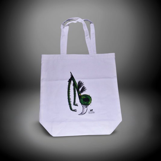 Funky Green Bird Tote