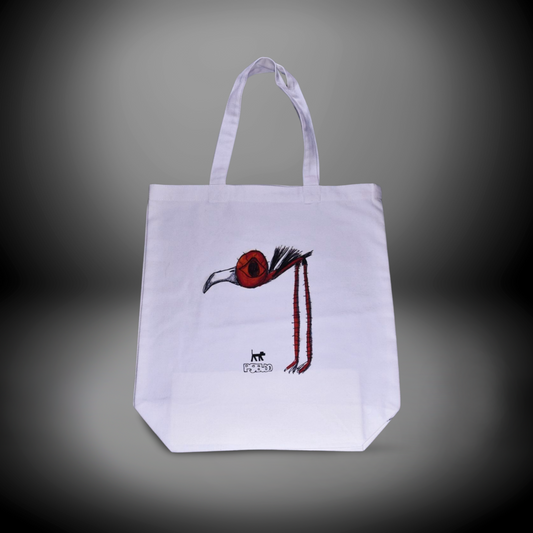 Funky Red Bird Tote